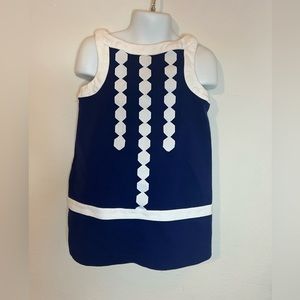 Navy and White Girls Dress
Size 4